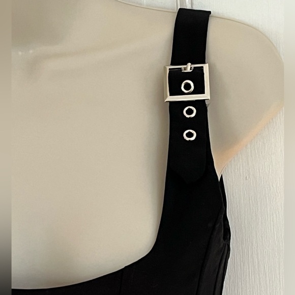 White Fox Boutique Women's Keep Me Close Black Bustier Tank Crop Top Sexy Chic S - Picture 5 of 14